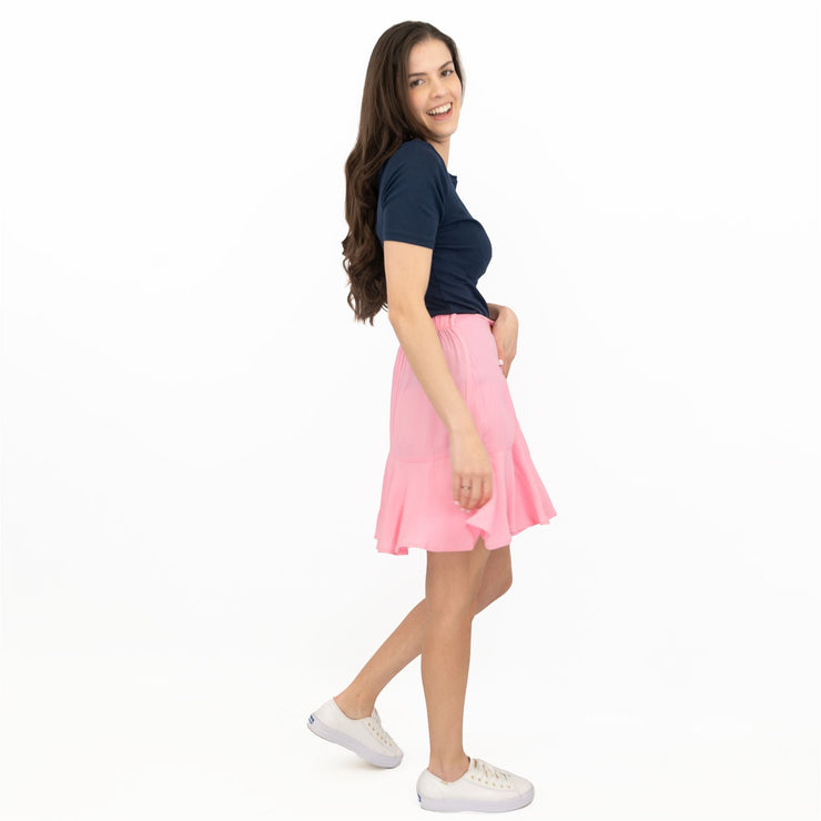 M&S Pink Flare Layered Tennis Style Short Skirts