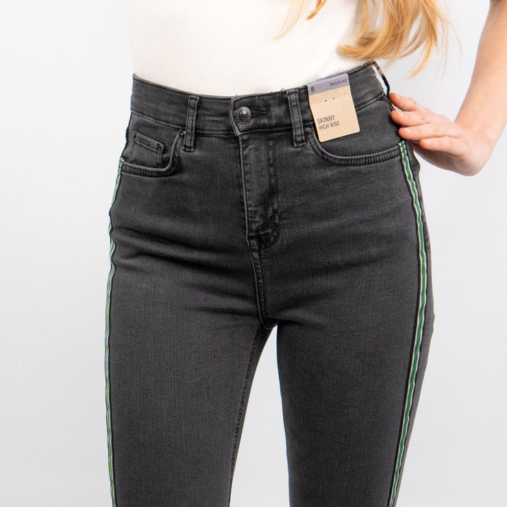 M&S Black Skinny Leg High Rise Stretch Jeans with Pockets
