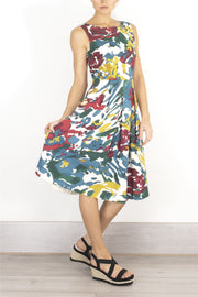 Seasalt Merthen Artists Impression Sleeveless Fit & Flare Midi Dresses - Quality Brands Outlet