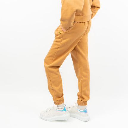 Lyle & Scott Girls Sweat Mustard Yellow Jogger Style Tracksuit Bottoms Casual Trousers-Quality Brands Outlet-