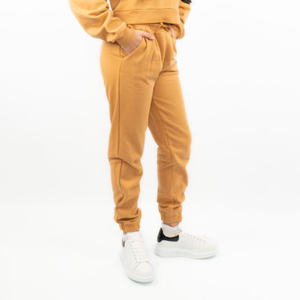 Lyle & Scott Girls Sweat Mustard Yellow Jogger Style Tracksuit Bottoms Casual Trousers-Quality Brands Outlet-
