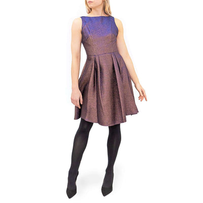 Coast Women Copper Glitter Effect Short Sleeveless Dress