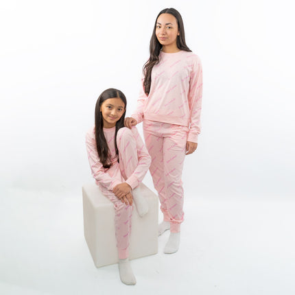 Juicy Couture Girls Pink Long Sleeve Relaxed Fit Soft Cotton Jersey Pyjama Set