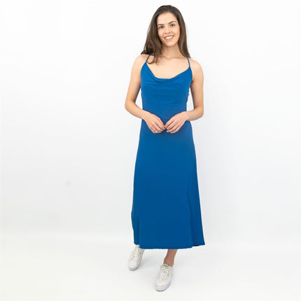 Coast Blue Cowl Neck Sleeveless Spaghetti Strap Midi Dresses-Quality Brands Outlet-