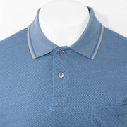 Austin Reed Men Cotton Light Blue Polo Shirts Short Sleeve Casual Jersey Tops - Quality Brands Outlet