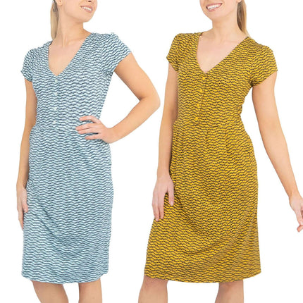 Boden Alberta Tuscan Sun Short Sleeve Jersey Dresses-Quality Brands Outlet-