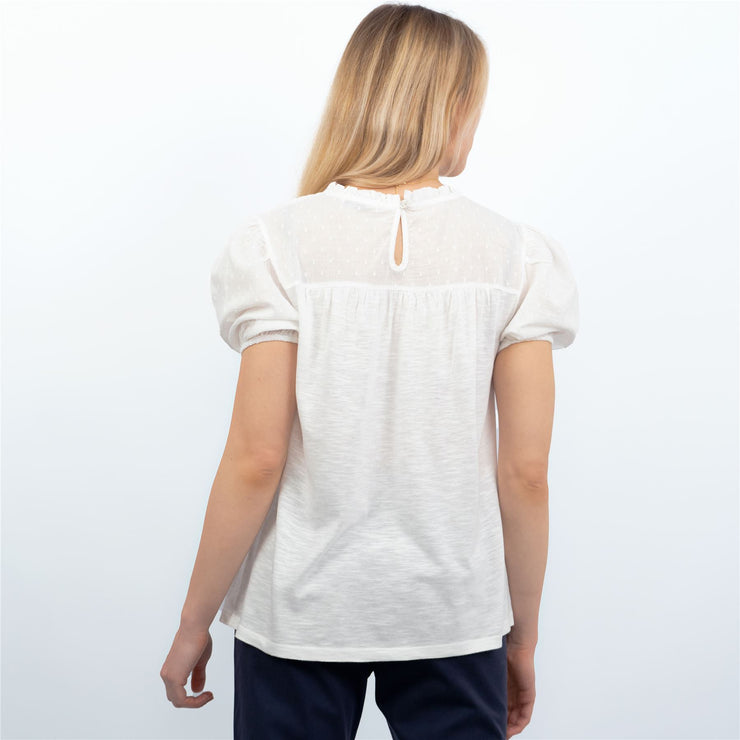 TU Clothing White Short Sleeve Pleated Top - Quality Brands Outlet