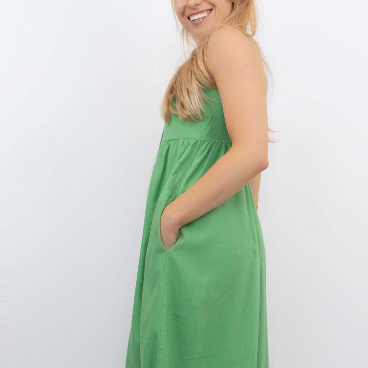 M&S Linen Blend Sleeveless Midi Dress