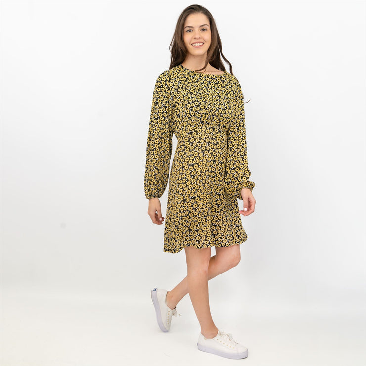 Karen Millen Sunflower Long Sleeve Lightweight Dress - Quality Brands Outlet