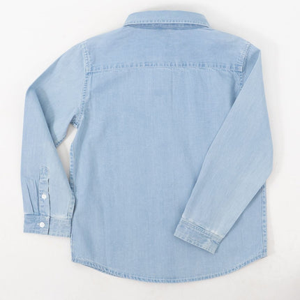The White Company Girls Blue Shirt - Quality Brands Outlet