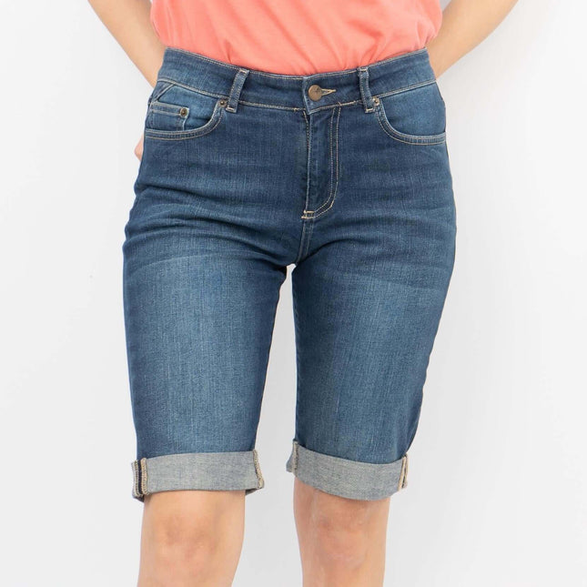 White Stuff Isla Blue Denim Stretch Casual Summer Shorts