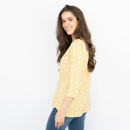 Seasalt Sowing Stamped Flower Honeysuckle Floral Summer Jersey Tops-Quality Brands Outlet-