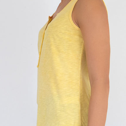 White Stuff Vest Sleeveless Button Up Cotton Jersey Cami Top-Quality Brands Outlet-