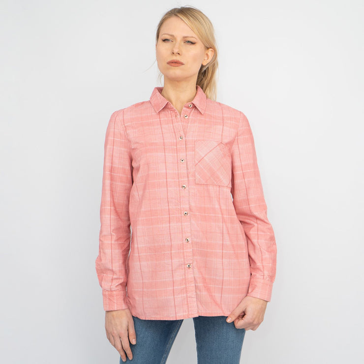 TU Clothing Pink Fine Cord Soft Corduroy Long Sleeve Casual Shirts - Quality Brands Outlet