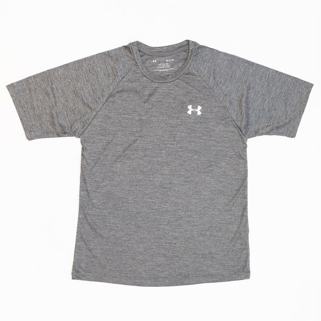 Under Armour Mens HeatGear Dark Grey Marl Crew Neck Short Sleeve Training Gym Tops