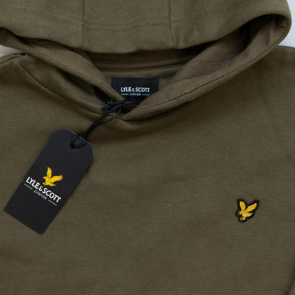 Lyle & Scott Girls Sweat Long Sleeve Green Hoodie with Front Pocket