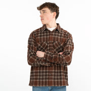 Carhartt WIP Jared Ale Brown Check Plaid Overshirt Long Sleeve Shirts - Quality Brands Outlet - Black Friday Sale