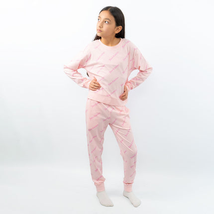 Juicy Couture Girls Pink Long Sleeve Relaxed Fit Soft Cotton Jersey Pyjama Set