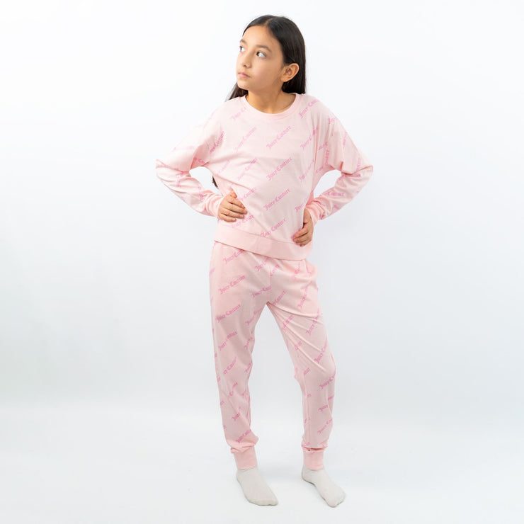 Juicy Couture Girls Pink Long Sleeve Relaxed Fit Soft Cotton Jersey Py –  Quality Brands Outlet