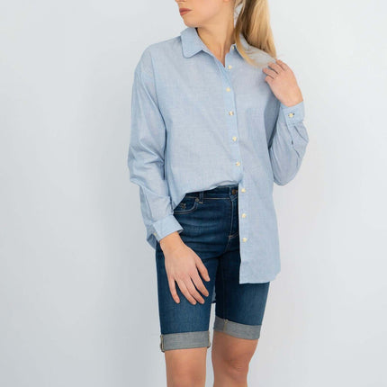 Next Longline Long Sleeve Loose Relaxed Fit Cotton Shirts-Quality Brands Outlet-