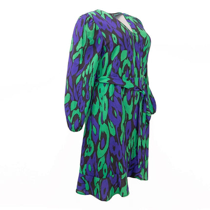 Karen Millen Curve Bold Leopard Print Cross Wrap Short Dress-Quality Brands Outlet-