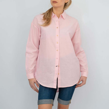 Next Longline Long Sleeve Loose Relaxed Fit Cotton Shirts-Quality Brands Outlet-