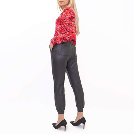 M&Co Leather Look Slim Leg Joggers-Quality Brands Outlet-
