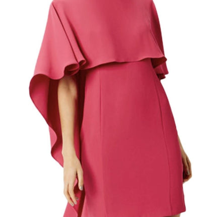 Coast Sofia Cape Pink Knee Length Shift Dress-Quality Brands Outlet-