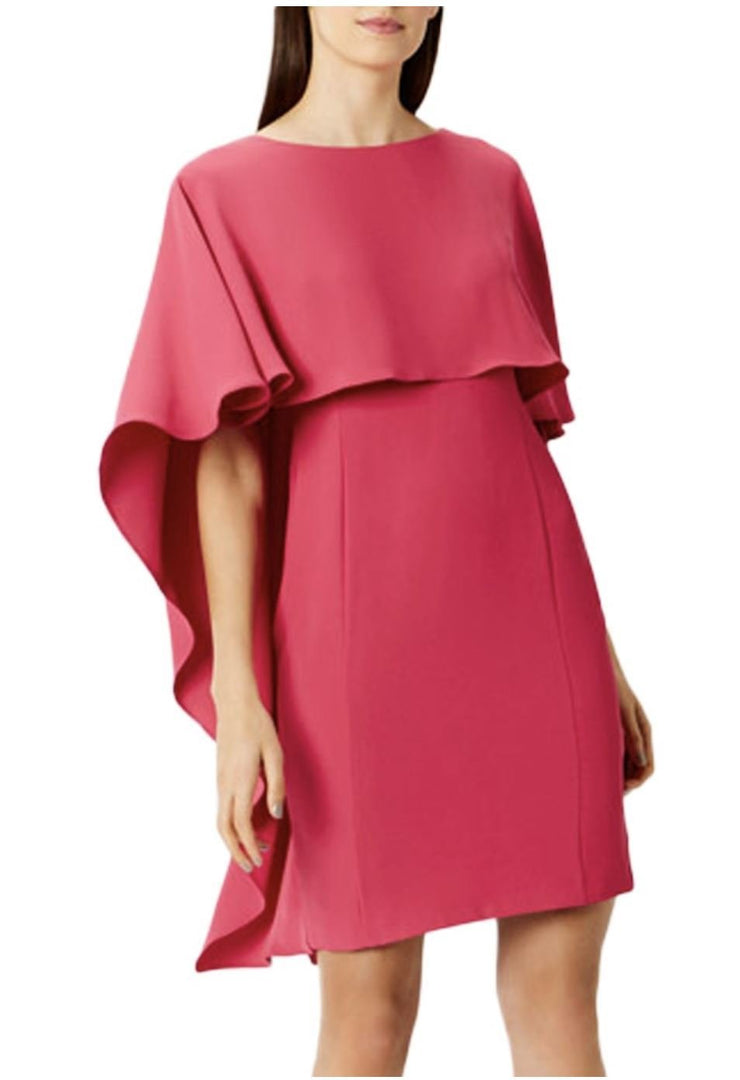 Coast Sofia Cape Pink Knee Length Shift Dress - Quality Brands Outlet