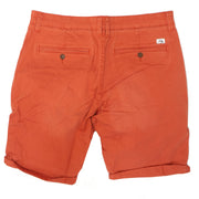 Quiksilver Men Rust Orange Stretch Cotton Chinos Classic Straight Fit Casual Summer Shorts, Size 40