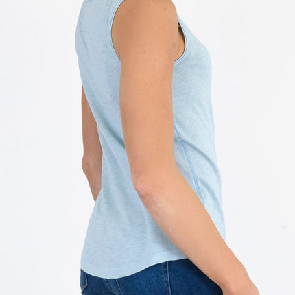 White Stuff Vest Sleeveless Button Up Cotton Jersey Cami Top-Quality Brands Outlet-