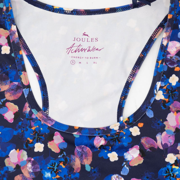 Joules Womens Top Purple Floral Sports Active Stretch Vest - Quality Brands Outlet