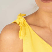 Sleeveless Yellow Vests Cotton Summer Cami Women's Tank Tops