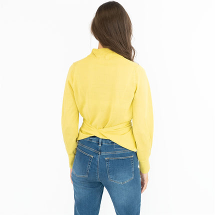 M&S Funnel Neck Tie Waist Jumper with Linen - Quality Brands Outlet