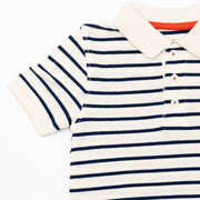 Mini Boden Boys Ivory Stripes Polo Shirts - Quality Brands Outlet