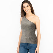 Nasty Gal Womens Silver Sparkle Top