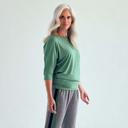 Asquith-Women-Batwing-loungewear-Gymwear-Top-4-colours-extra-comfort