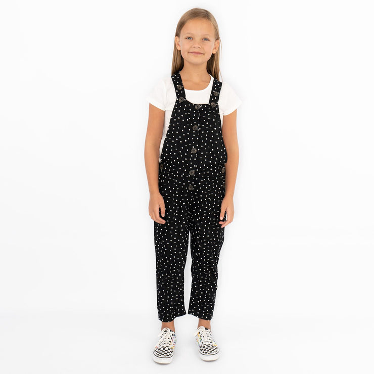 Next Girls Dungaree Black White Polka Dot Viscose Lightweight Dungaree Quality Brands Outlet