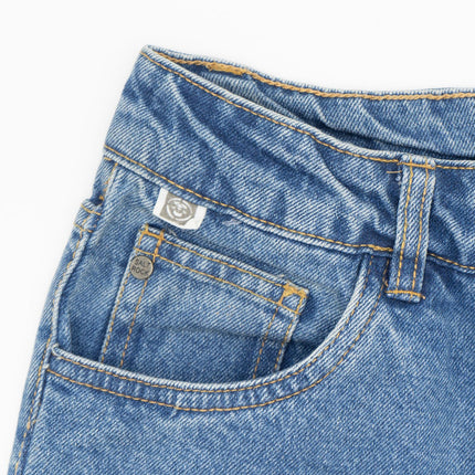 Saltrock Blue Denim High Waisted 5-Pocket Summer Shorts-Quality Brands Outlet-