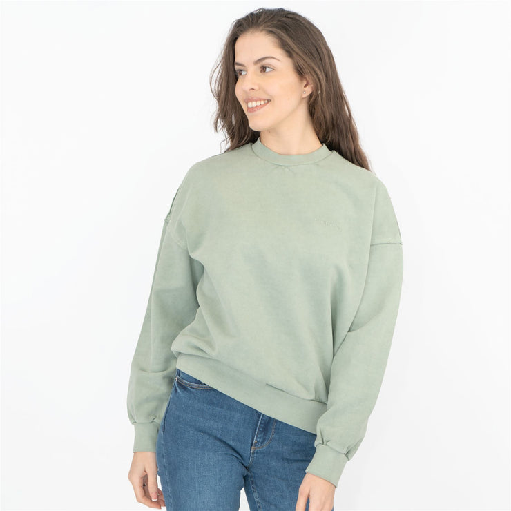 Carhartt Women Green Sweatshirts Long Sleeve Tops - Quality Brands Outlet - Oversized - Christmas Sale - Black Friday Deals