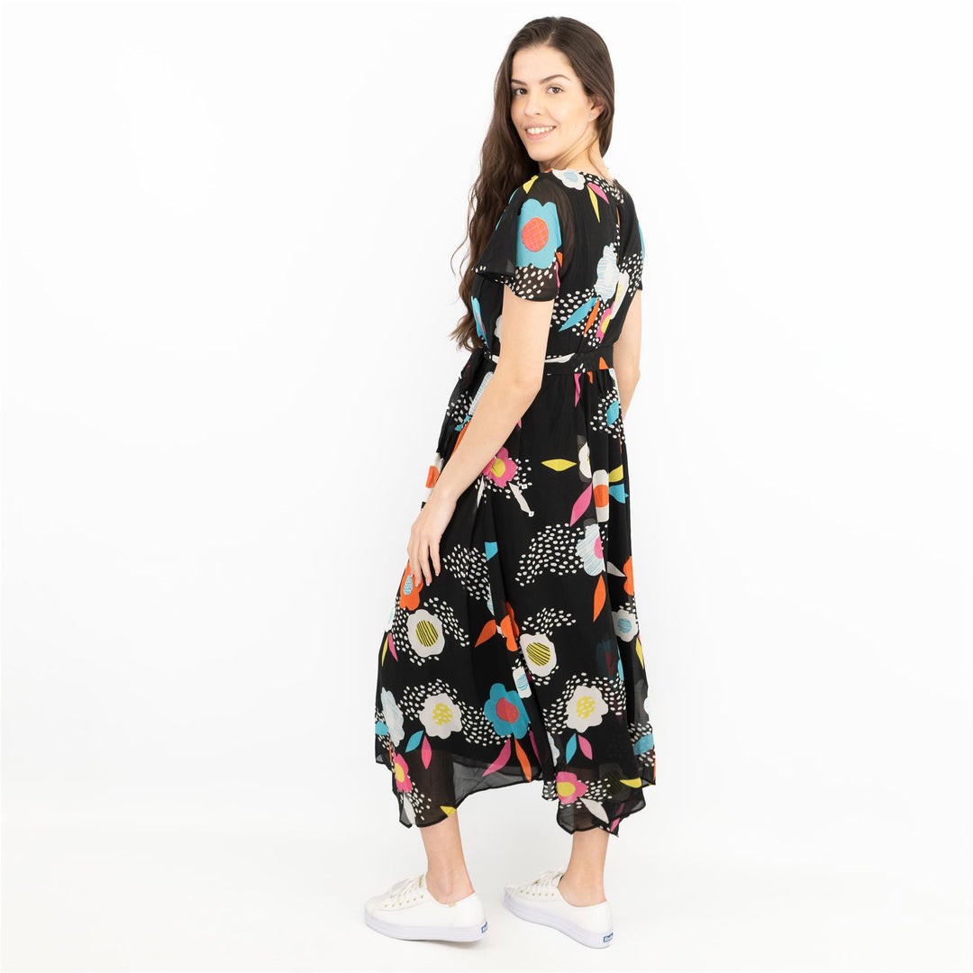 frugi maxi dress Santiago Cut-Out Ruffle Maxi Dress Sage