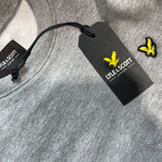 Lyle & Scott Girls Long Sleeve Grey Cropped Fleece Lined Sweatshirts