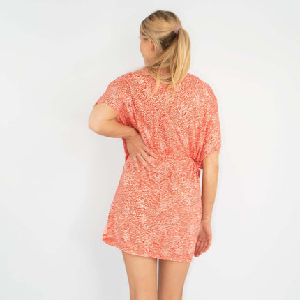 White Stuff Marigold Jersey Red Summer Kaftan Short Dress-Quality Brands Outlet-