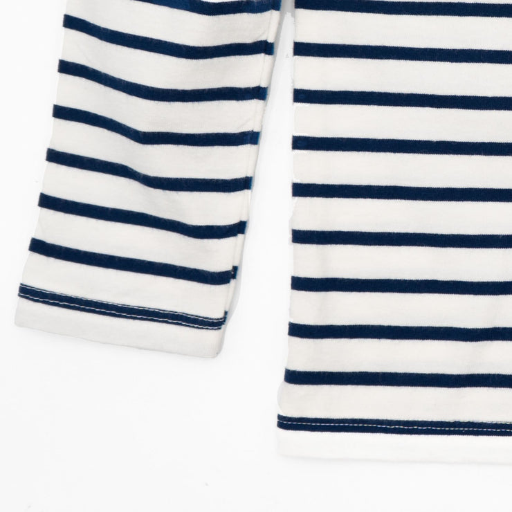 Mini Boden Girls Navy Stripe Long Sleeve Jersey Tops