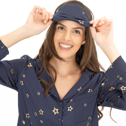M&S Navy Star Pyjama Set - Quality Brands Outlet