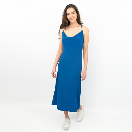 Coast Blue Cowl Neck Sleeveless Spaghetti Strap Midi Dresses-Quality Brands Outlet-