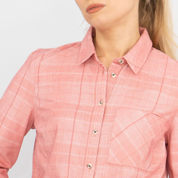 TU Clothing Pink Fine Cord Soft Corduroy Long Sleeve Casual Shirts - Quality Brands Outlet