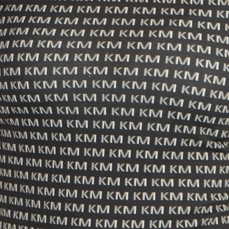 Karen Millen Black KM Logo Print Short Sleeve Tops - Quality Brands Outlet