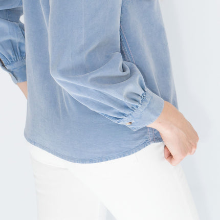 White Stuff Abby Fine Cord Long Sleeve Soft Corduroy Shirts Casual Tops-Quality Brands Outlet-