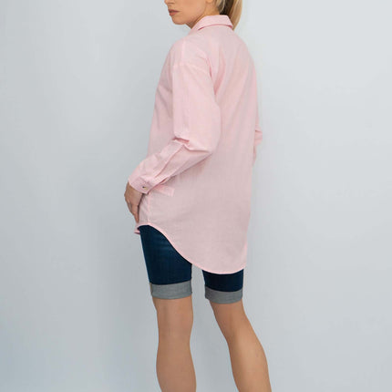Next Longline Long Sleeve Loose Relaxed Fit Cotton Shirts-Quality Brands Outlet-